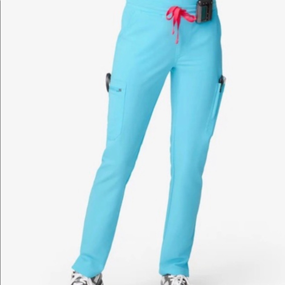 FIgs Neon Blue Scrub Set